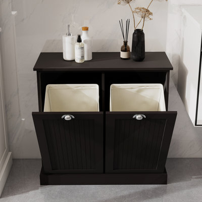 Armoire de trieur de linge durable et élégante avec deux compartiments pour une organisation efficace et un design moderne