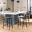 Modern Upholstered Bar Stool with Backrest Armrest-128129016