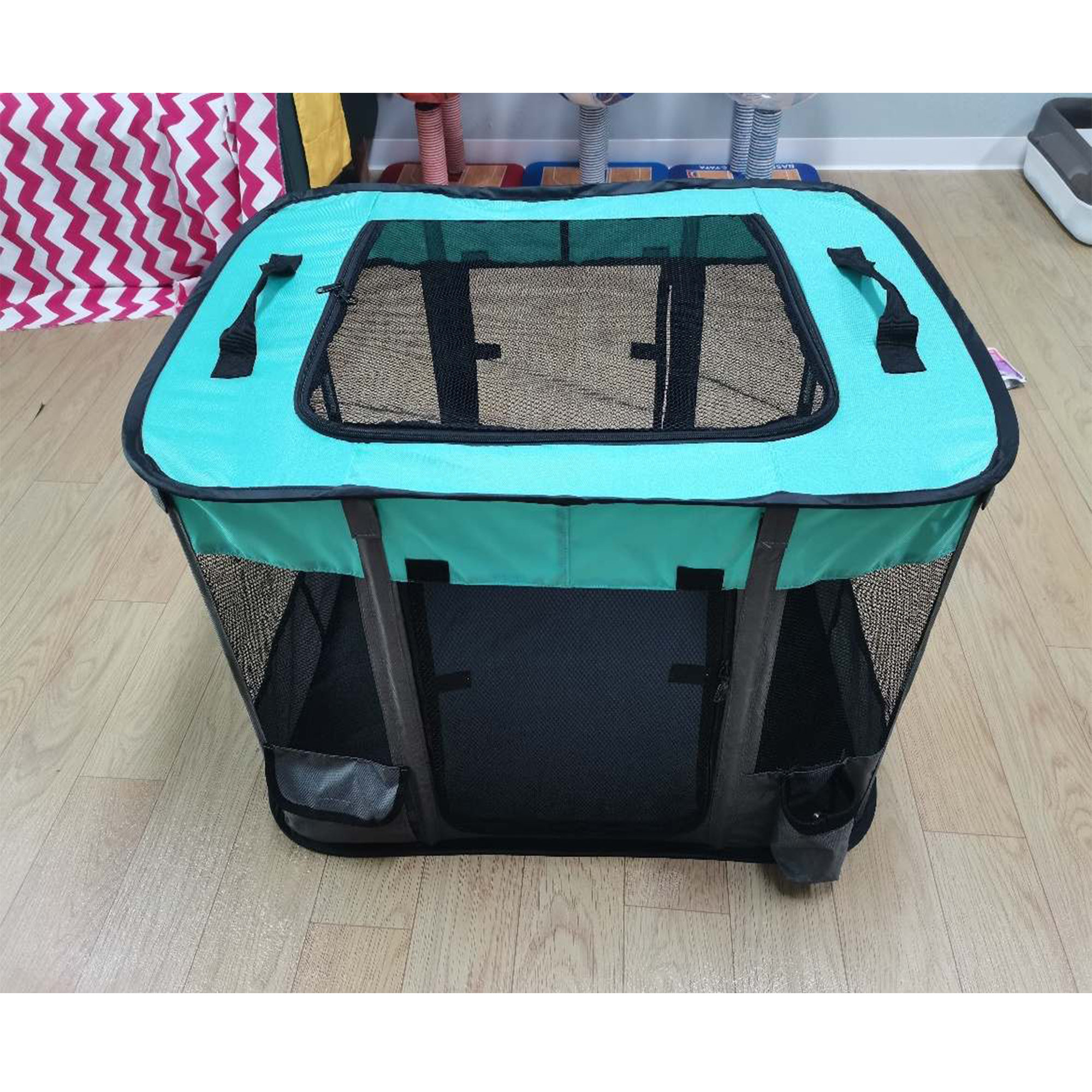 Veehoo Folding Soft 3-Door Pet Kennel Dog Crate, Pet Condos