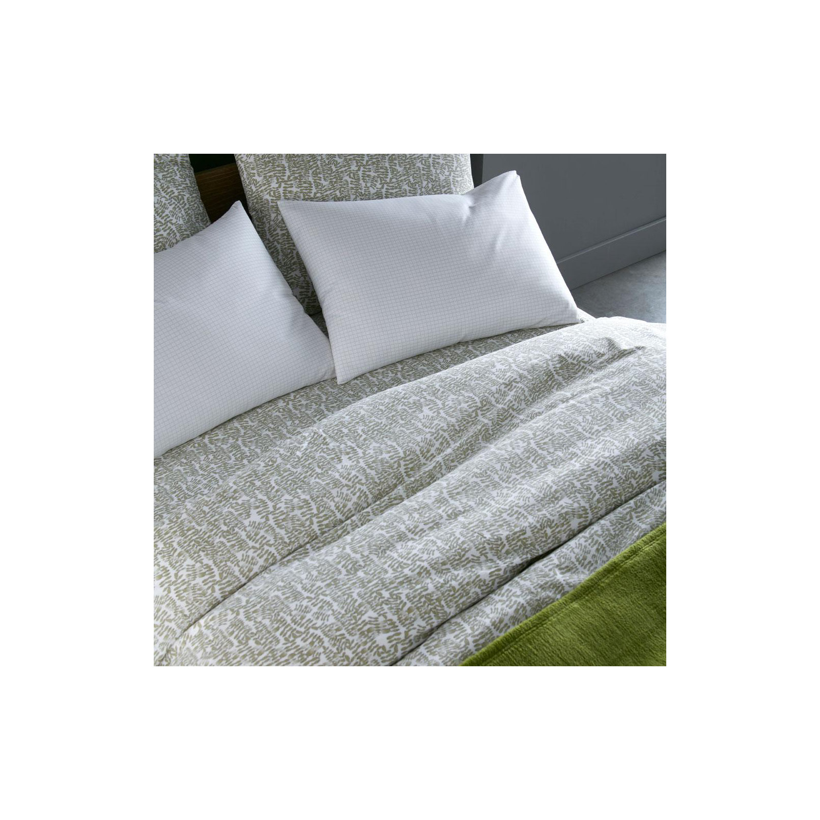 Fern Single Duvet Cover, Olive, King Duvet Cover