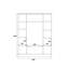 Valenti 4 Door Manufactured Wood Wardrobe