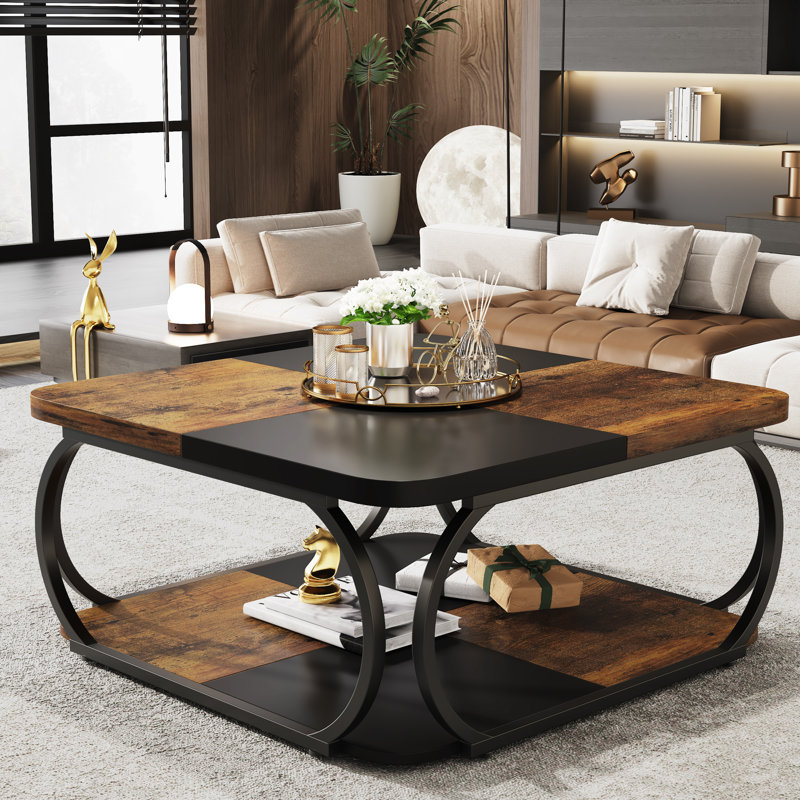 Reviel End Table, Rustic Brown/Black