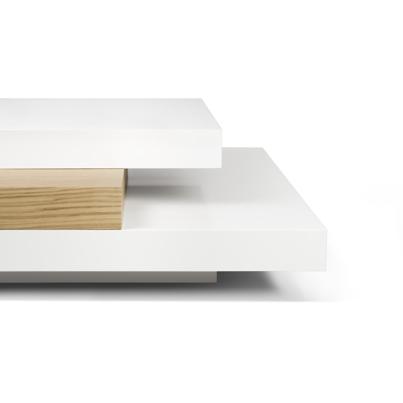 Desirre Solid Coffee Table, Oak / White