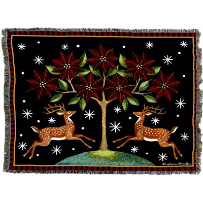 Couverture en poinsettia et arbre Pure Country Weavers par Stephanie Stouffer