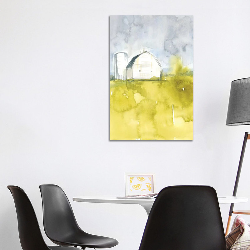 Barn on Citron II 1 Piece Wrapped Canvas Wall Art, 101.6 cm H x 66.04 cm W