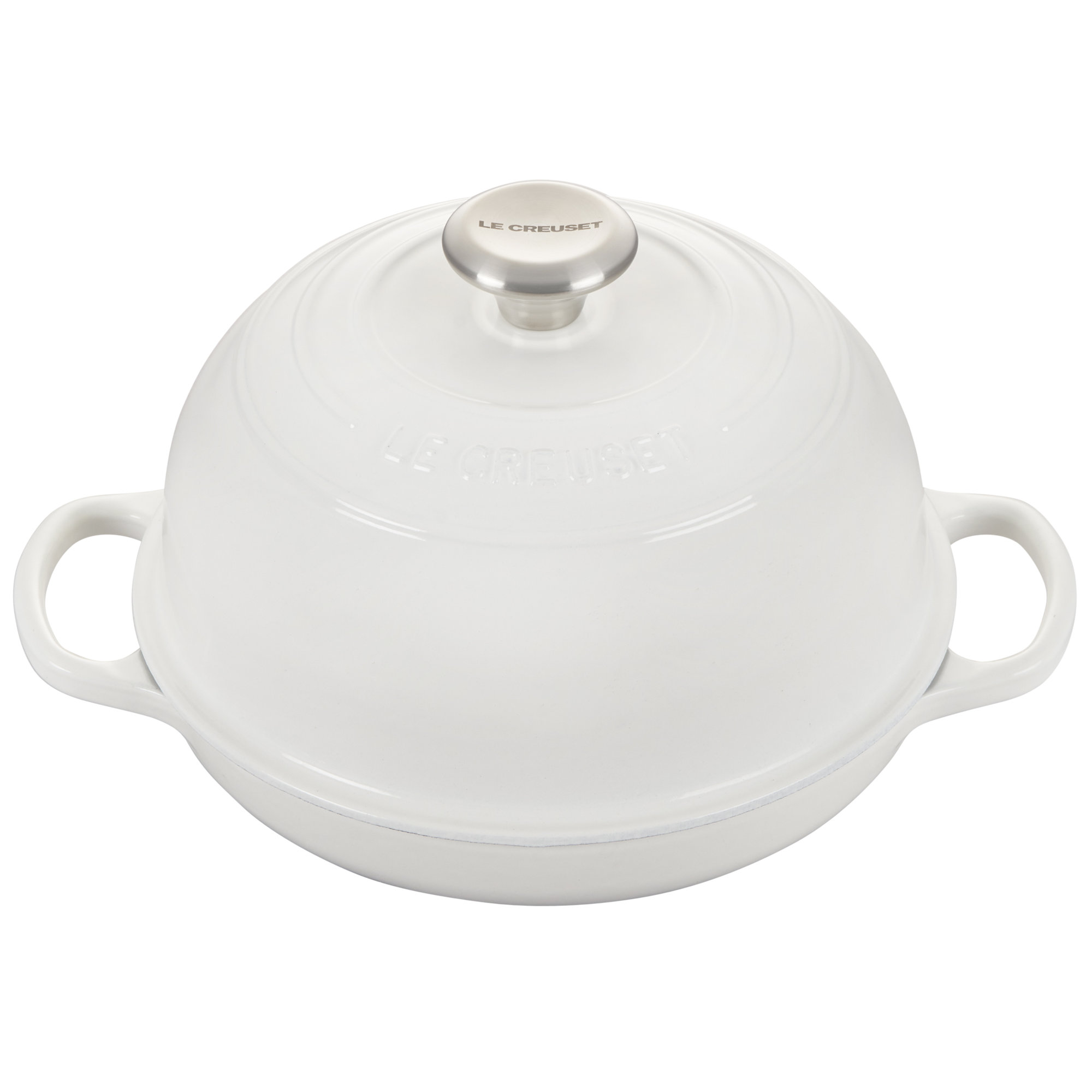 Le Creuset Signature Enameled Cast Iron 1.75 Qt. Bread Oven with Lid, White