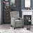 Modern Home Furniture Reclining Chair 1Pc Gray Textured Fabric Upholstered Nailhead Trim Solid Wood Frame Self-Reclining Motion Chair-850334084