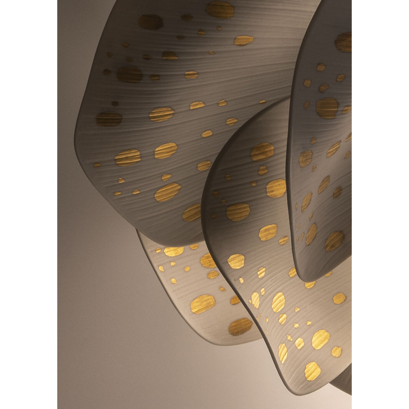Nightbloom 2 - Light Unique Geometric LED Pendant, White, 17.75" H x 18.5" W x 18.5" D