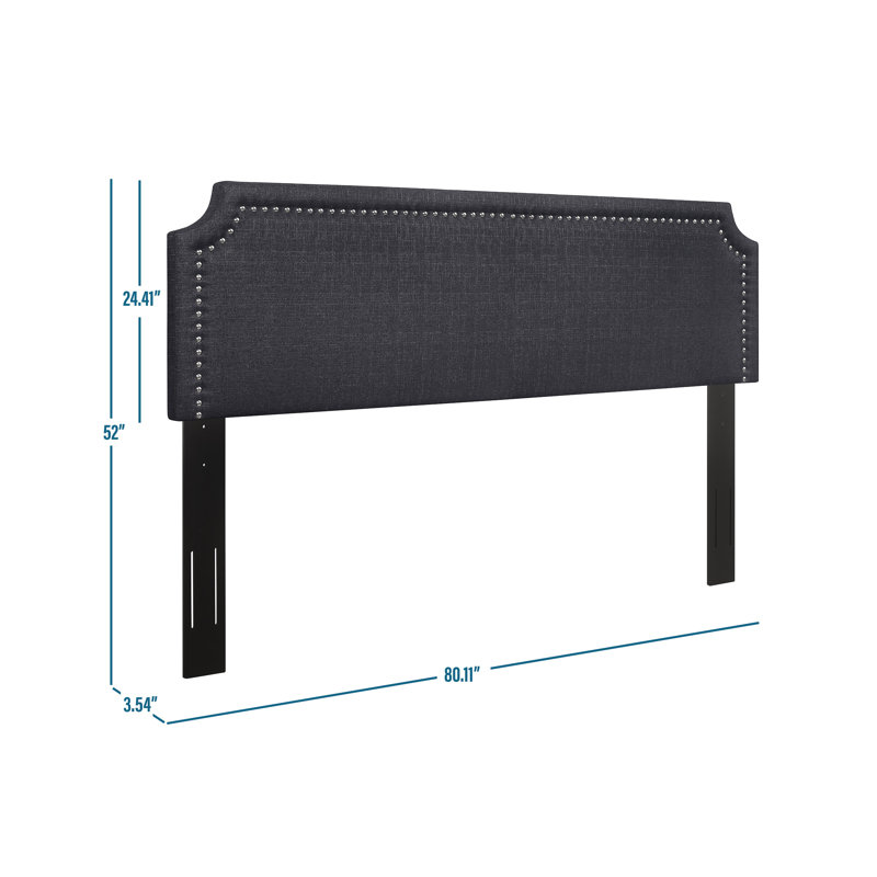Daleiza Upholstered Headboard, Dark Gray, King