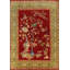 Tapis indien traditionnel rouge à motif floral 8 x 10