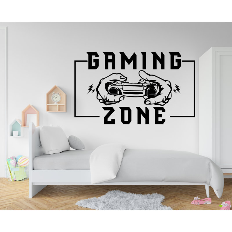 Adhésif décoratif jeu vidéo Gamer Zone, Jaune, H 15 po x l 24 po