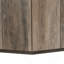 Table basse hexagonale rustique rétro en bois, avec 2 tiroirs cachés, dessus en marbre texturé, parfaite pour les intérieurs rétro-1725484520-1725484522