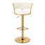 Tabouret tournant en velours-363466212