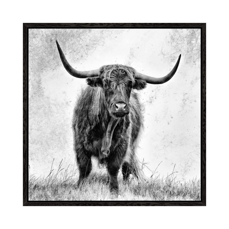 La Force by Stéphane Pecqueux - Print on Canvas, 93.98cm H x 93.98cm W x 3.81cm D, Black Floater Framed