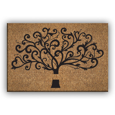Daycia Non-Slip Floral Doormat