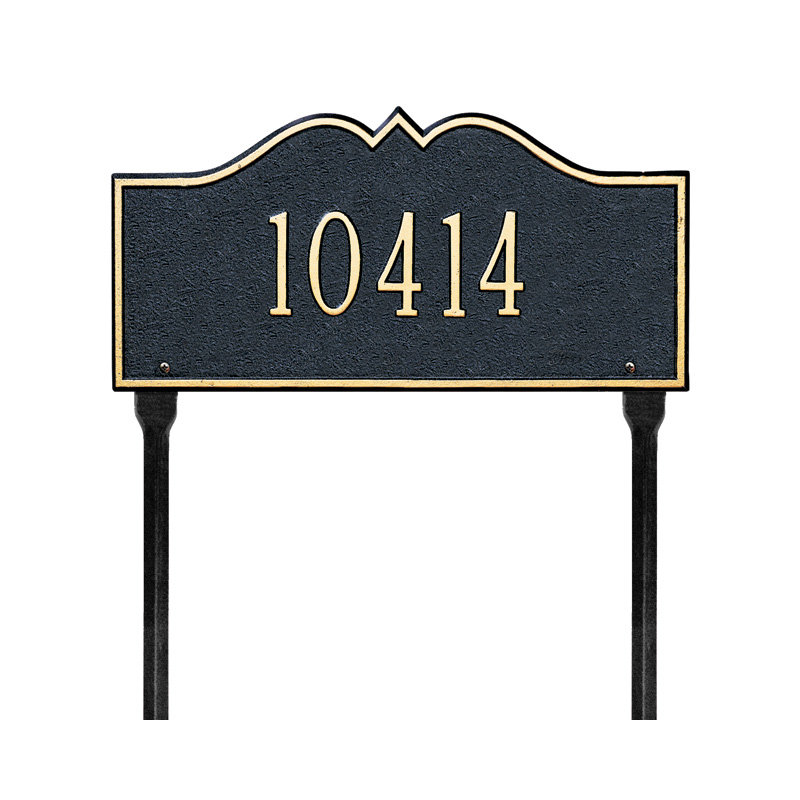Hillsboro 1-Line Lawn Address Sign, Antique Copper, Yes