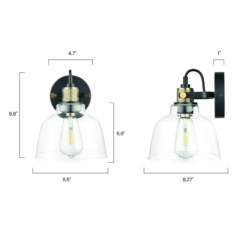 Suzannah Armed Sconce, Clear