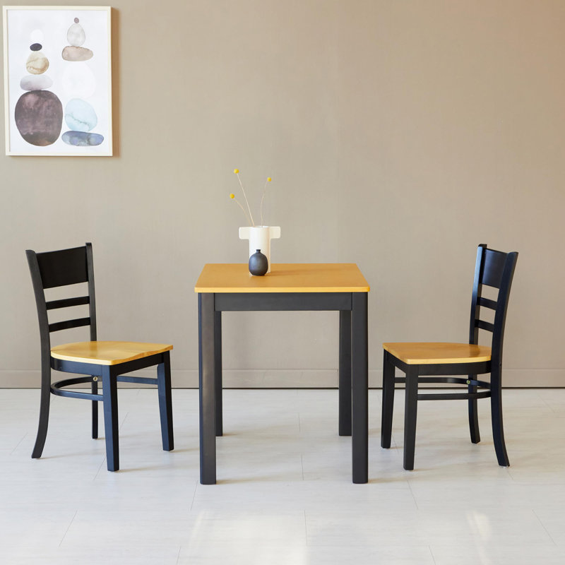 Table de salle à manger rectangulaire 33,5 po, Chêne, Noir