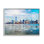 «Distant New York City Skyline Buildings» par Kim Curationa - cadre flottant, impression sur bois