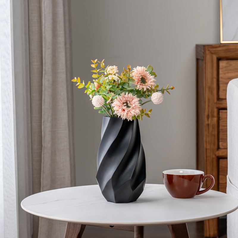Black 50cm Aluminum Table Vase