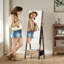 Armoire à bijoux avec miroir et tiroir inférieur pour femme - grand rangement, lumières de miroir intégrées, rangement supplémentaire à l'extérieur - idéal pour le maquillage du visage - P 14,6 po x l 16,3 po x H 61,8 po-98969541