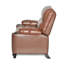 Fauteuil inclinable manuel en similicuir avec porte-gobelets et siège surdimensionné