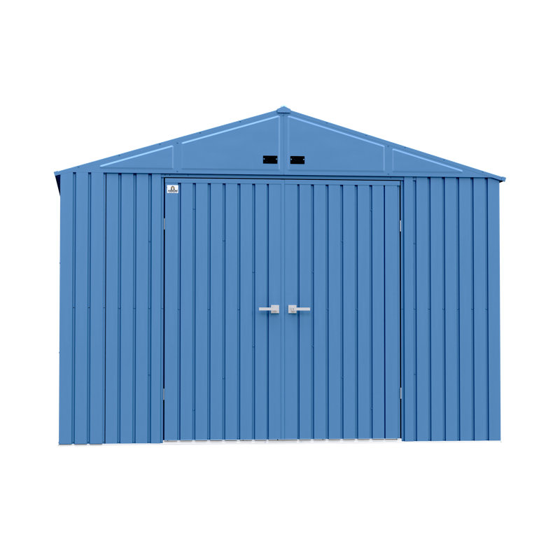 Remise de rangement en acier Elite, 10 x 12, bleu gris, Bleu gris