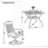 Leonard 4 - Person Patio Dining Set with Square Table , Cushions Included
