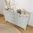 Wood Storage Sideboard With Three-Dimensional Relief Striping Doors,47'',Adjustable Shelves And Drawers,Modern Minimalist Style-1908180148