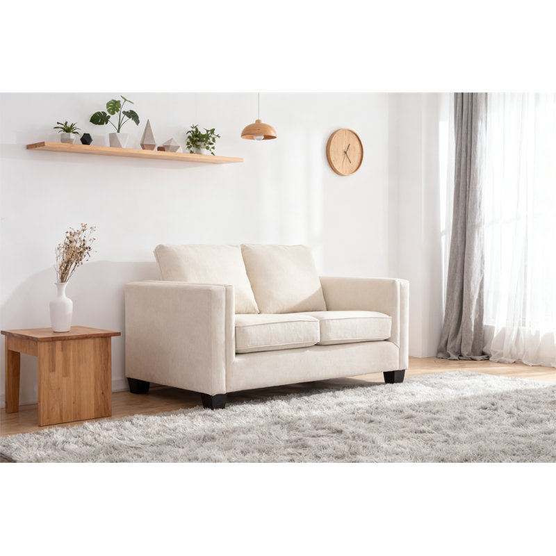 Canapé en tissu beige 57,9 po, Beige