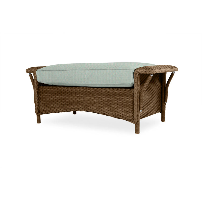 Nantucket Outdoor Ottoman, Bark, Demo Stone