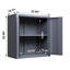 Armoire à outils murale en métal gris H 14,16 po, peu encombrante pour les sous-sols, les cuisines et les entrepôts, tablettes amovibles, porte à ouverture en douceur avec charnière réglable
