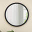 Miroir mural circulaire avec cadre en bois-655637367