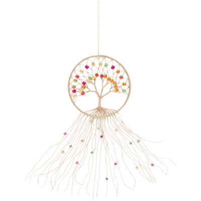 Suspension murale en jute avec tringle Tree of Life