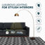Lampe sur pied arquée 75,6 po Eckehard-973476218