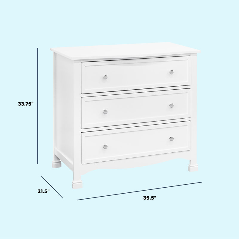 Commode 3 tiroirs Kalani, Blanc