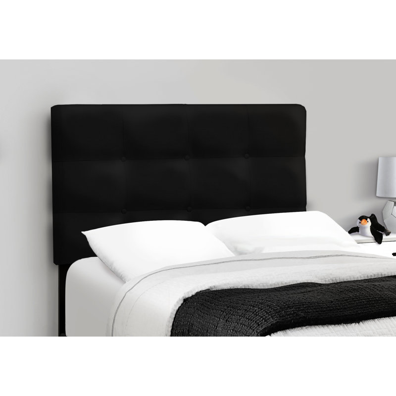 Lit simple tapissier noir en velours