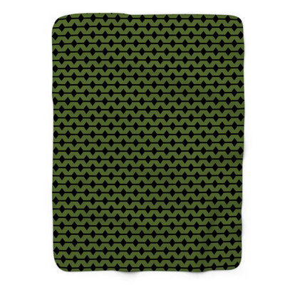 Olive olive fusion - couverture sherpa de qualité supérieure 1 pièce