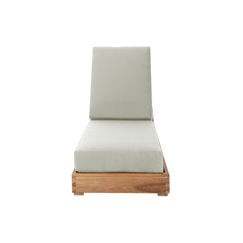Chatsworth Outdoor Teak Chaise Lounge, Natural