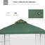 Toit de rechange vert pour gazebo à deux niveaux de 3 m x 3 m