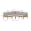 206cm Wide L-Shaped Patio Sectional with Cushions
