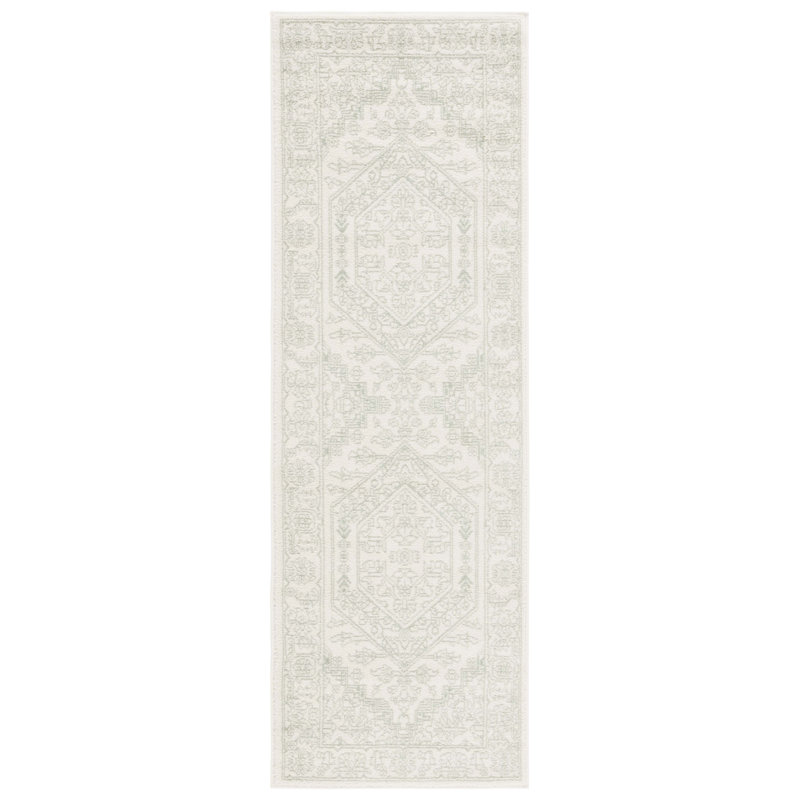 Tapis oriental sauge / ivoire Arrietty, Sage/Ivory, Tapis de couloir 2 pi 6 po x 12 pi