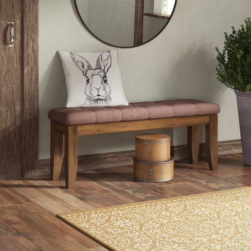 Springhill Leatherette Upholstered Wood Dining Bench Cappuccino