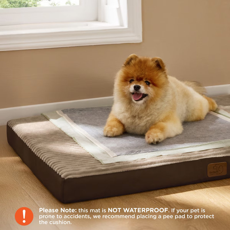 Lit pour chien ComfyFleece Cosy Crate, S (H 2,8 po x l 23 po x P 17 po), Café/crème