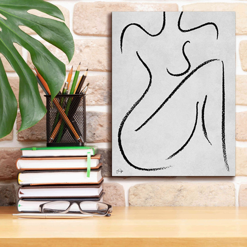 «Sitting Woman» par Yass Naffas Designs, estampe numérique sur toile, H 16 po x l 12 po x P 0,75 po