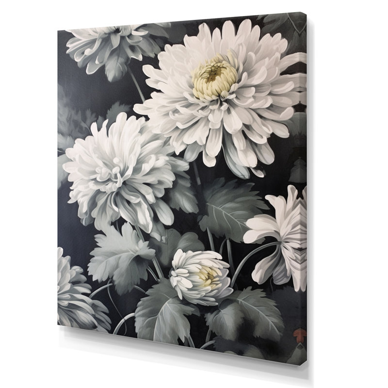 Natures Chrysanthemums Melody sur toile, H 40 po x l 30 po, Toile tendue