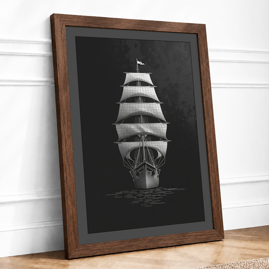 Historic Sailing Vessel Vintage - Framed Print