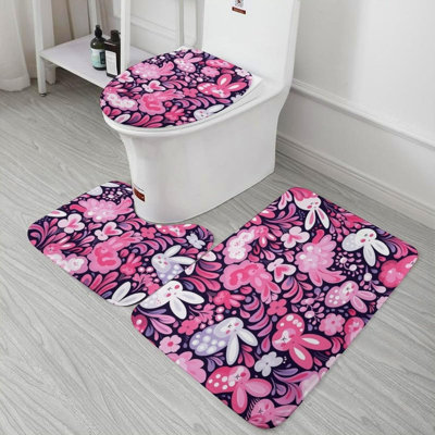Tapis de douche orange orange pour chat 3 pièces Leisure Den