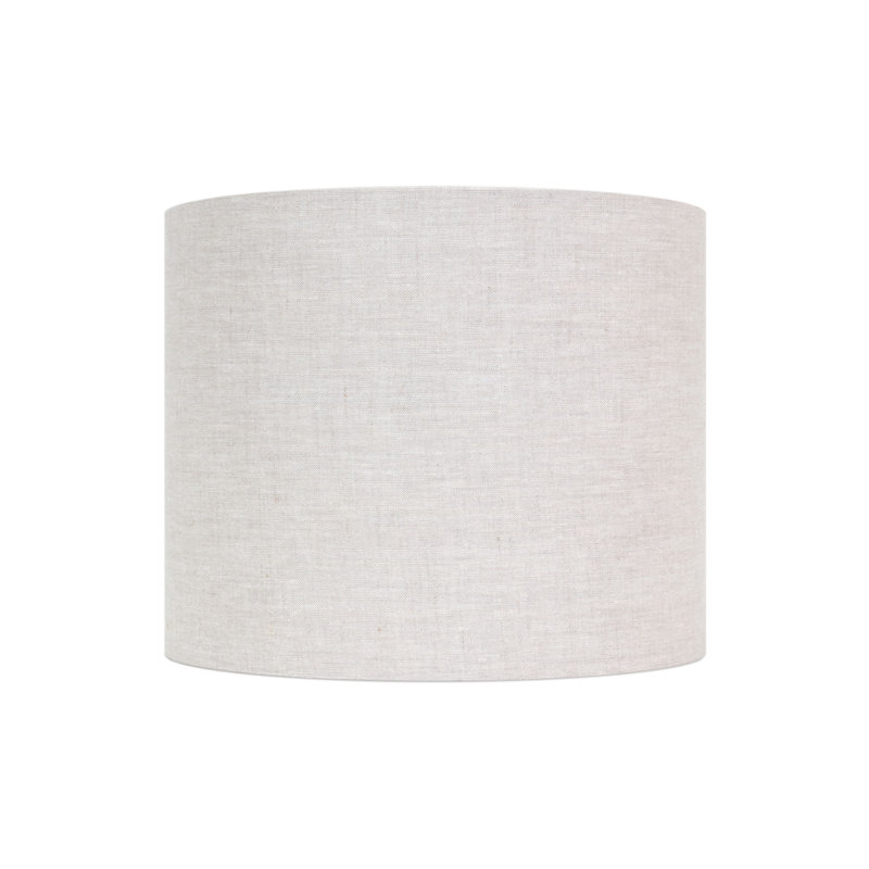 Drum Lamp Shade, 10" H x 12" W x 12" D, Gray/White