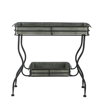 Maggie Galvanized Tray Table
